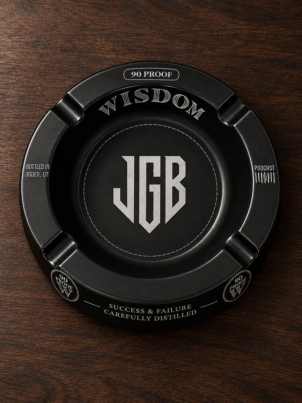 Bourbon Room Ashtray overhead thumbnail showing the cigar rests.