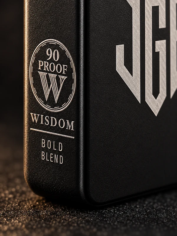 Engraved JGB monogram detail thumbnail on the lighter.