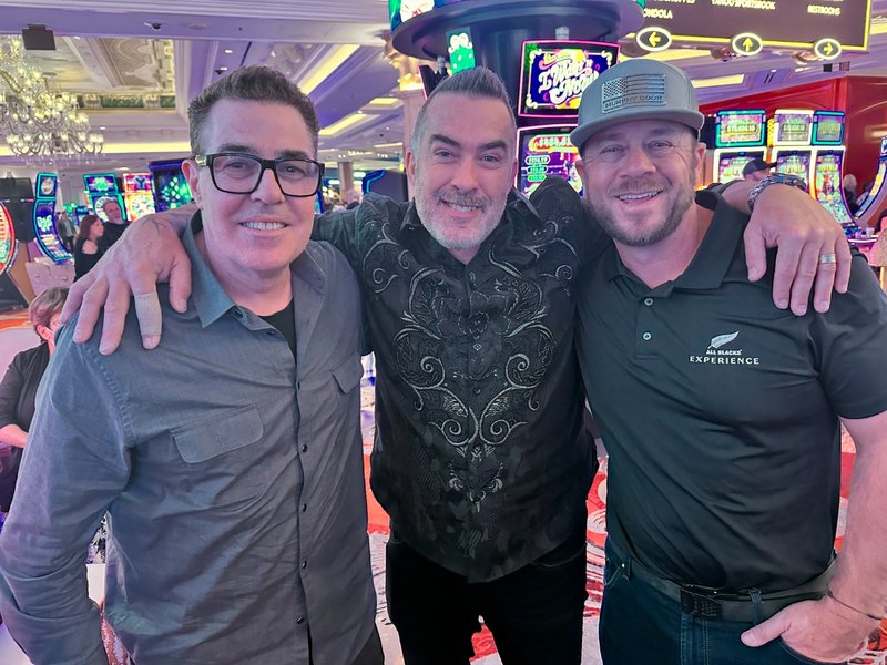 Jeremy with Adam Carolla and Skip Bedell in Las Vegas