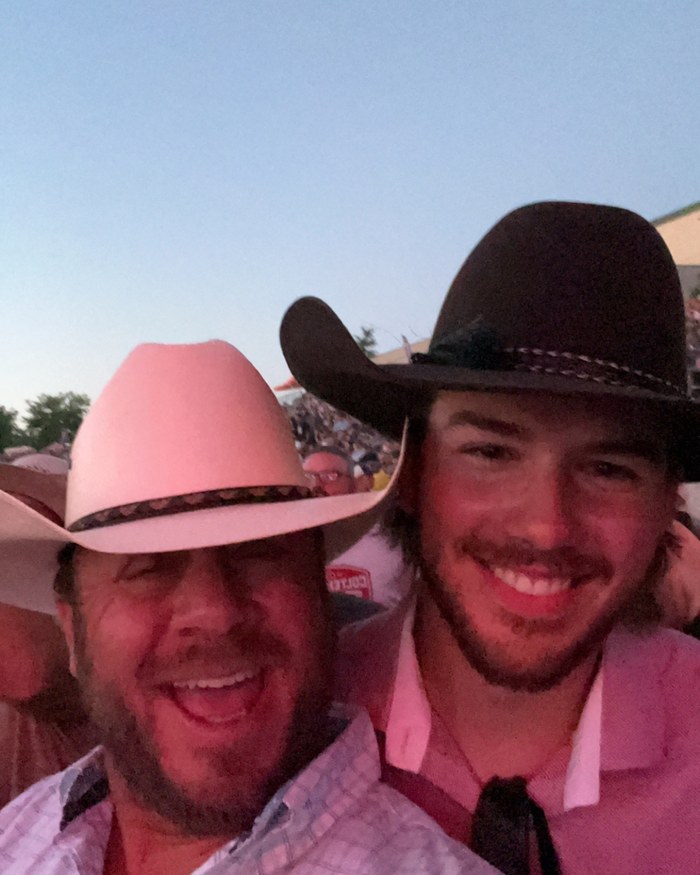 Jeremy and his son Taydan at a country concert