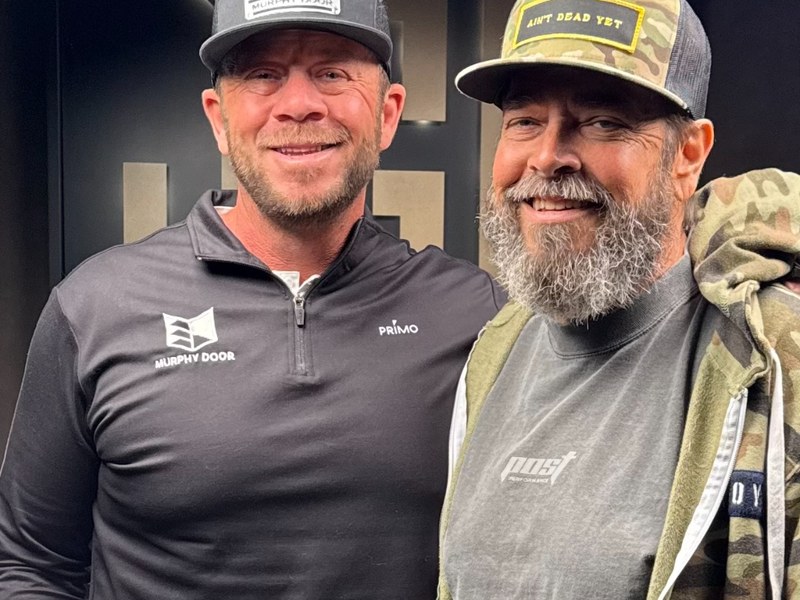 Jeremy with Rich Post, father of Post Malone, in studio