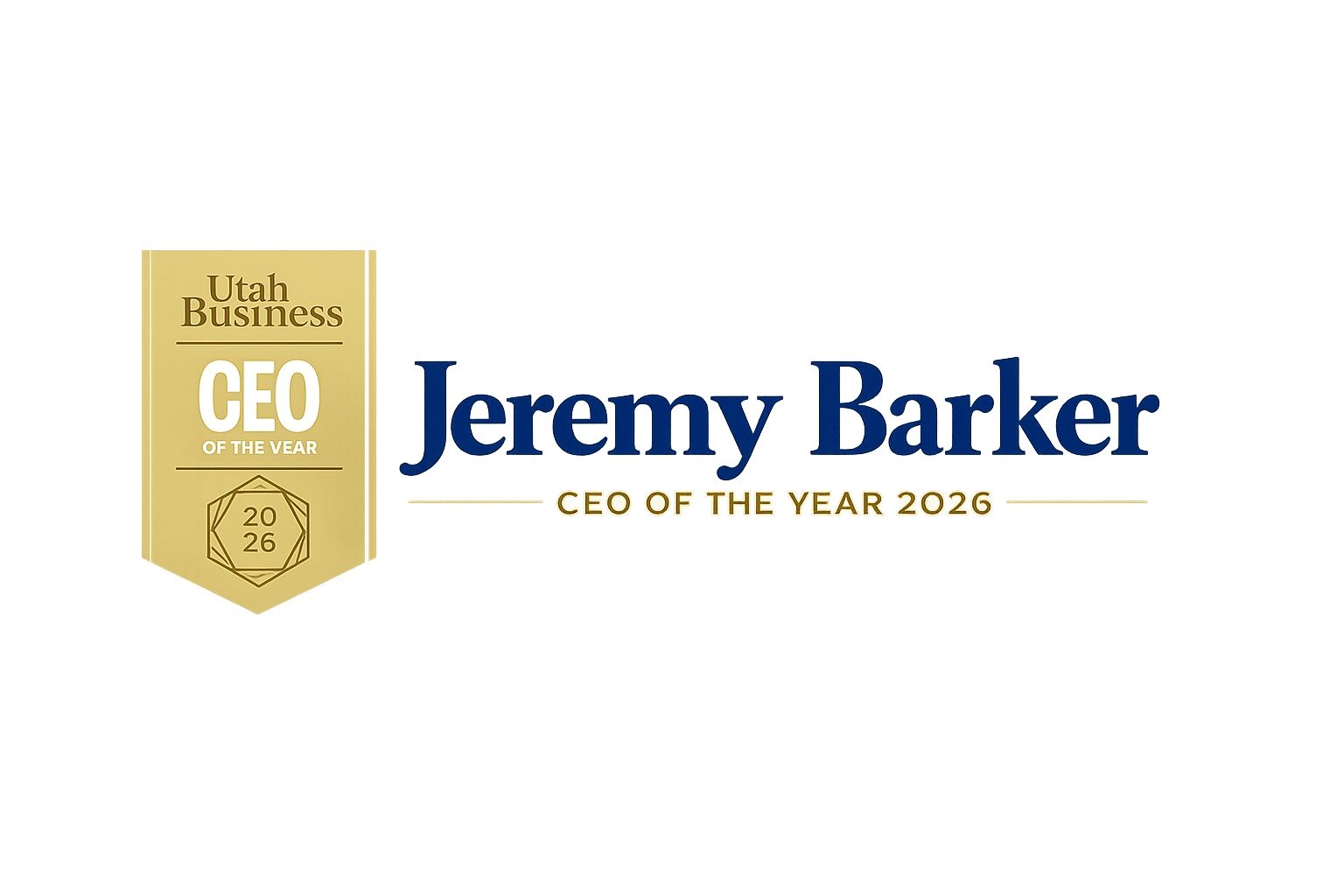 Utah Business CEO of the Year 2026. Jeremy Barker